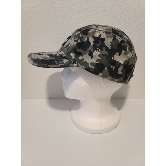 Vintage Supreme Camoflague 5 Panel Camp Box Logo Cap Hat Adjustable Made In USA - Picture 2 of 7